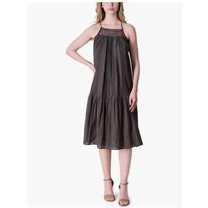 New! Lucky Brand Cotton Lace Maxi Dress in Raven Women's Size XL